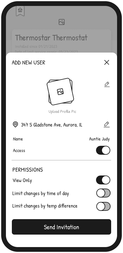 Wireframe — add-new-user permissions